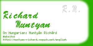 richard muntyan business card