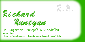 richard muntyan business card